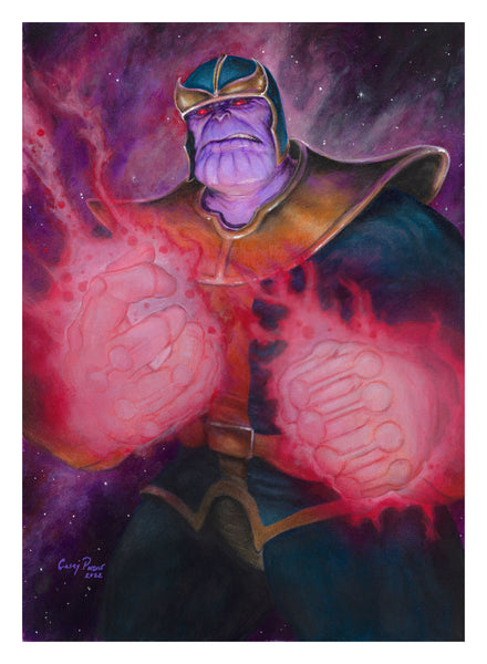 Casey Parsons Original Art Thanos Marvel Platinum Upper Deck Card Art