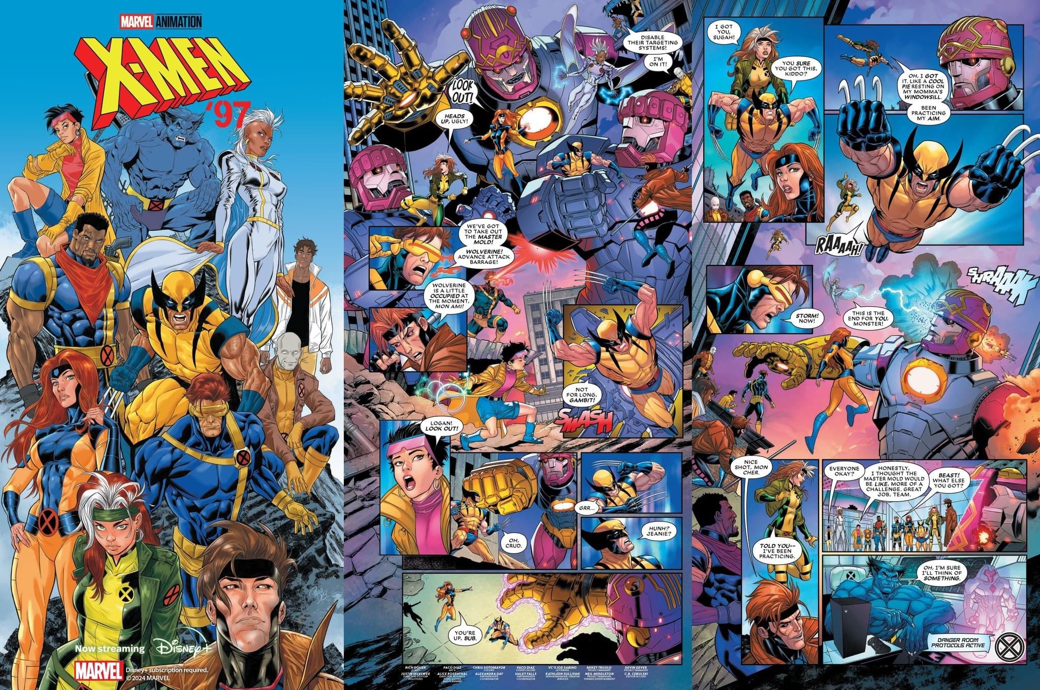 Paco Diaz Original Art X-Men ‘97 Xbox Console Cover Art