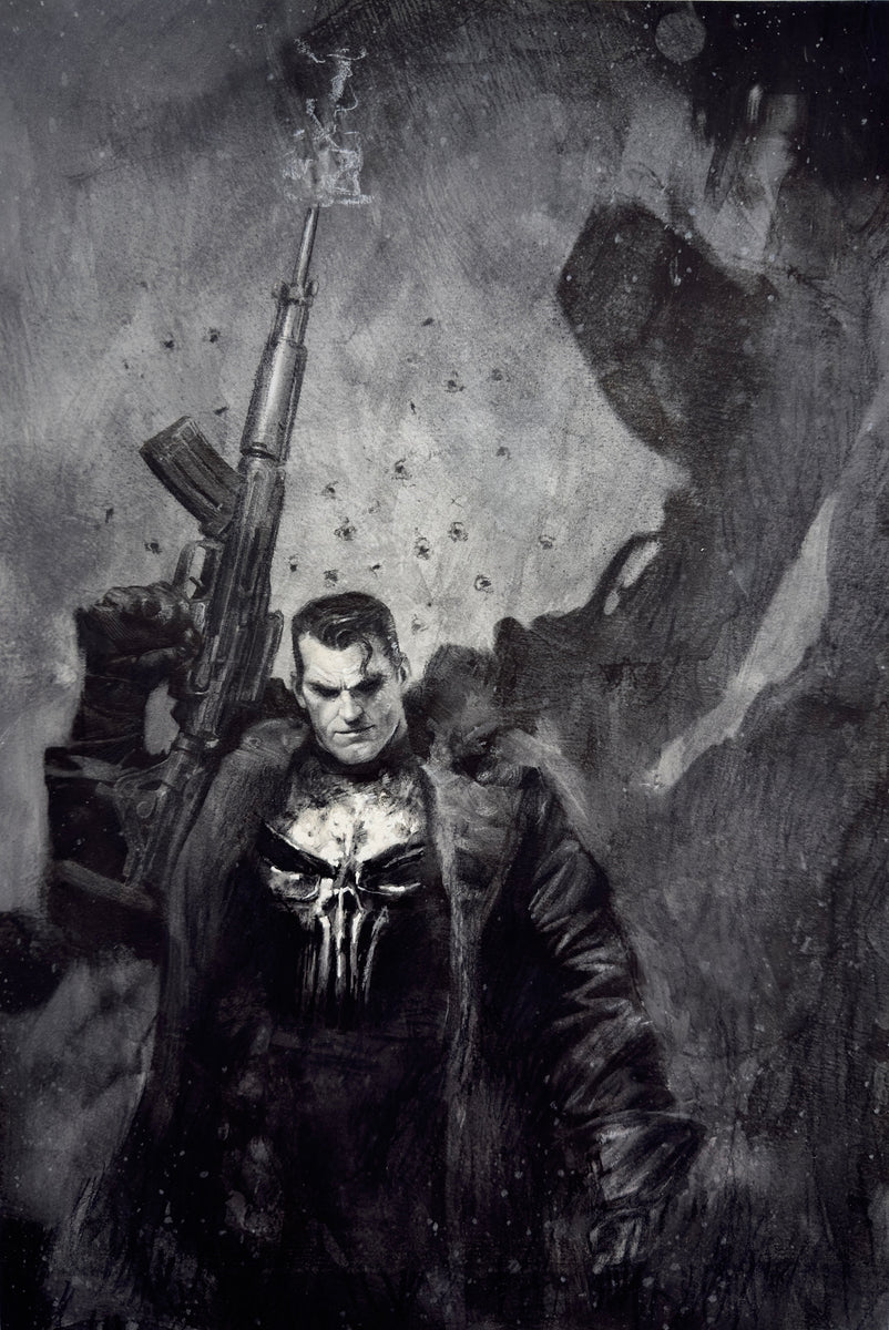 絵画 PUNISHER Punisher Original Art Commission Sketch by Matt Hebb