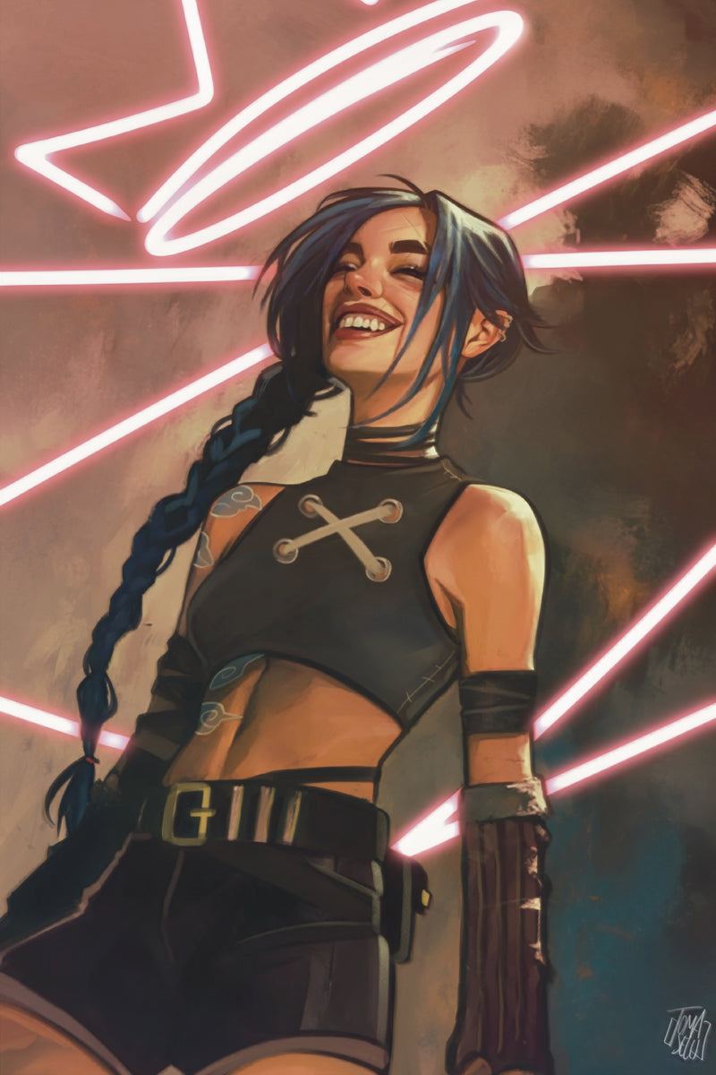 ARCANE League of Legends アーケイン 傘 ジンクス Francesco Tomaselli Jinx (Arcane, League of Legends) 12x18