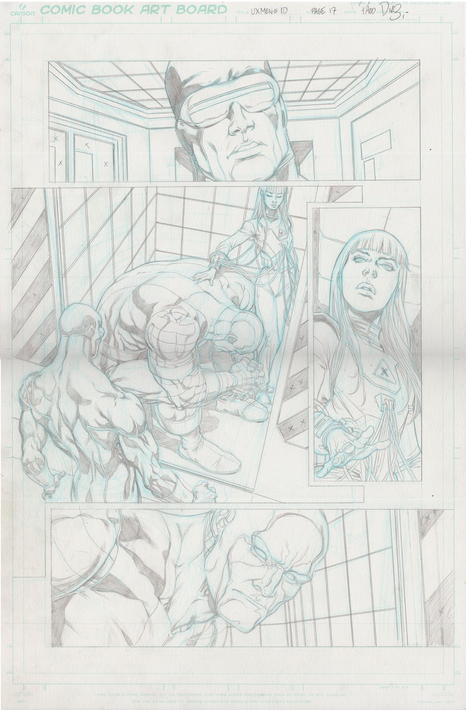 Paco Diaz Original Art Uncanny X-Men #10 Page 17