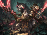 Michal Ivan Original Art Magic: The Gathering Roughshod Duo Mouse Raccoon Card Art