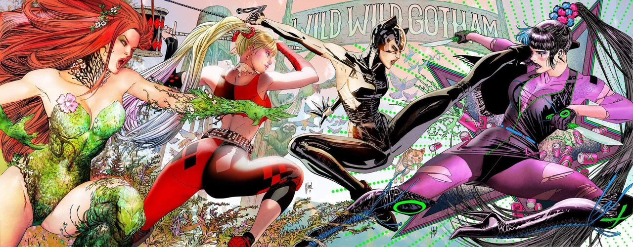 Guillem March Original Art Gotham City Sirens Connecting #1-4 Covers