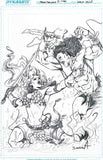 Sergio Davila Original Art Red Sonja Tarzan #3 Cover
