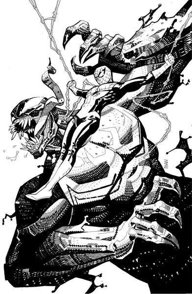 Michal Ivan Original Art Spider-Man vs Venom Illustration