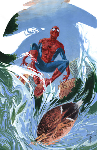 HAND SIGNED Francesco Mobili Spider-Man 11x17" Limited Edition Fan Expo Denver & Chicago Exclusive Fine Art Print
