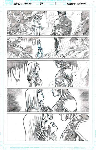 Sergio Davila Original Art Captain Marvel #34 Page 11