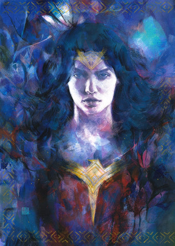 HAND SIGNED Zu Orzu Wonder Woman LCCAF Exclusive 12x18" Limited Edition Giclee
