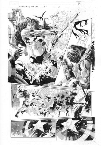 Francesco Mobili Original Art Avengers: Curse of the Man-Thing #1 Page 13