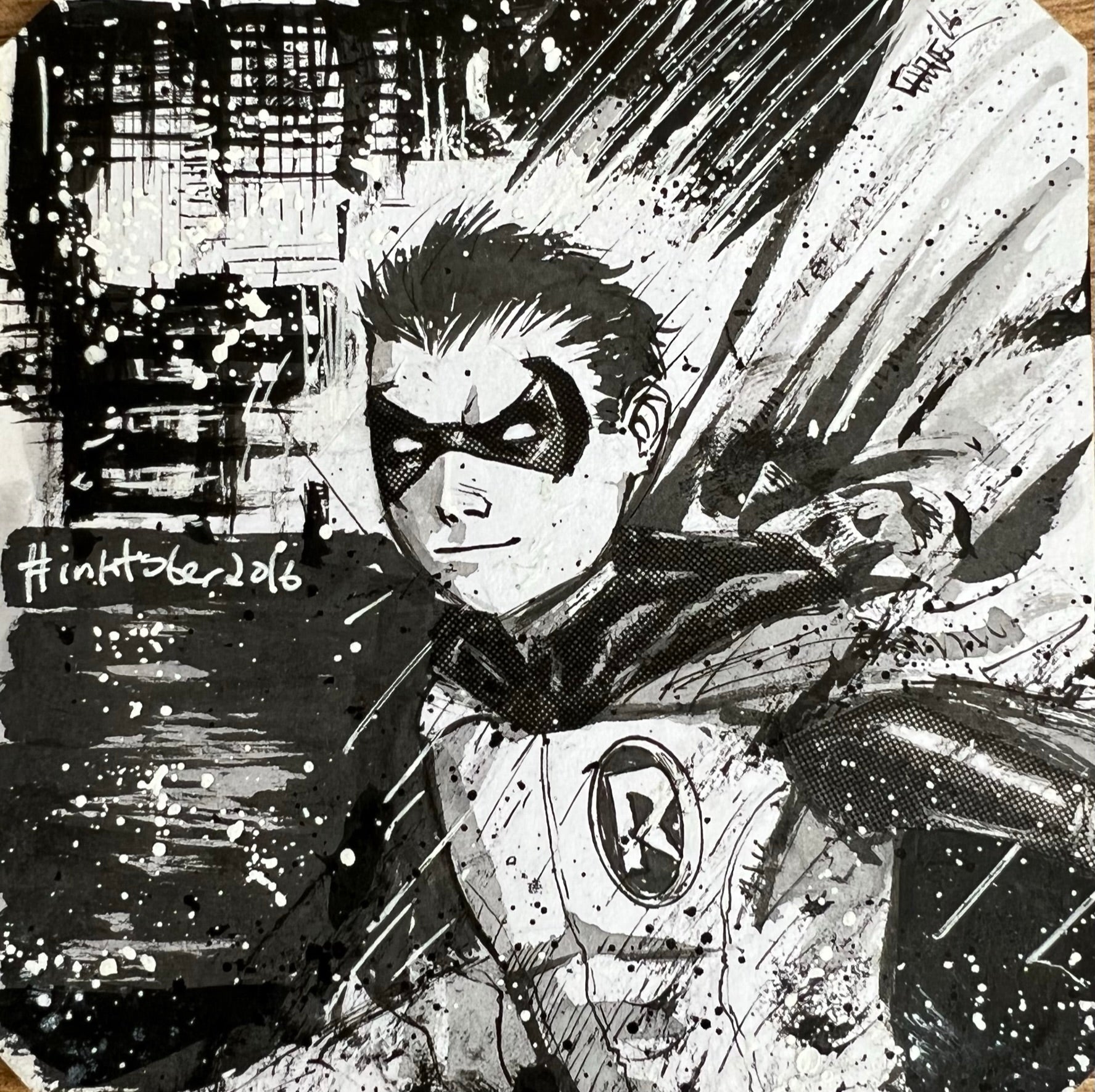 Chris Shehan Original Art Robin Gotham Set Sketch