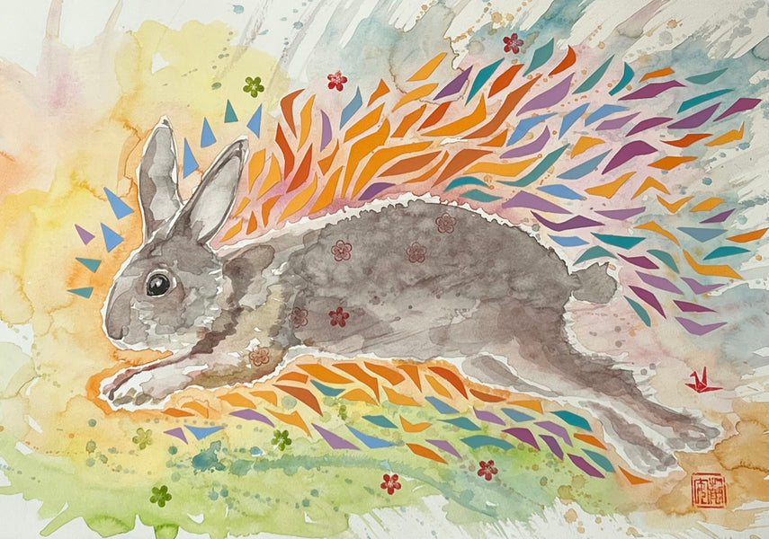 David Mack Original Art Lunar New Year 2023, Year of the Rabbit Illustration 2