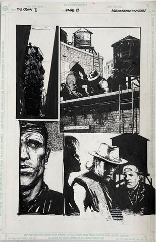 Alex Maleev Original Art Crow (1990's) Page Reference 47