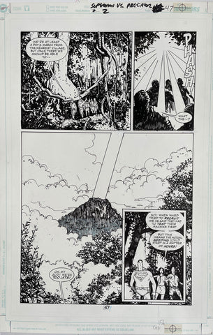 Alex Maleev Original Art Superman vs Predator (2008) Page Reference 76