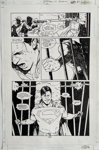 Alex Maleev Original Art Superman vs Predator (2008) Page Reference 78