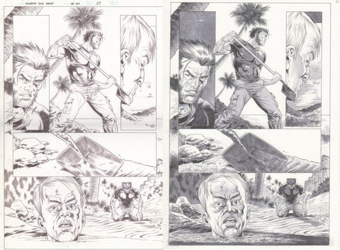 Paco Diaz Original Art Rampaging Wolverine: Sensory Memory P21 Set