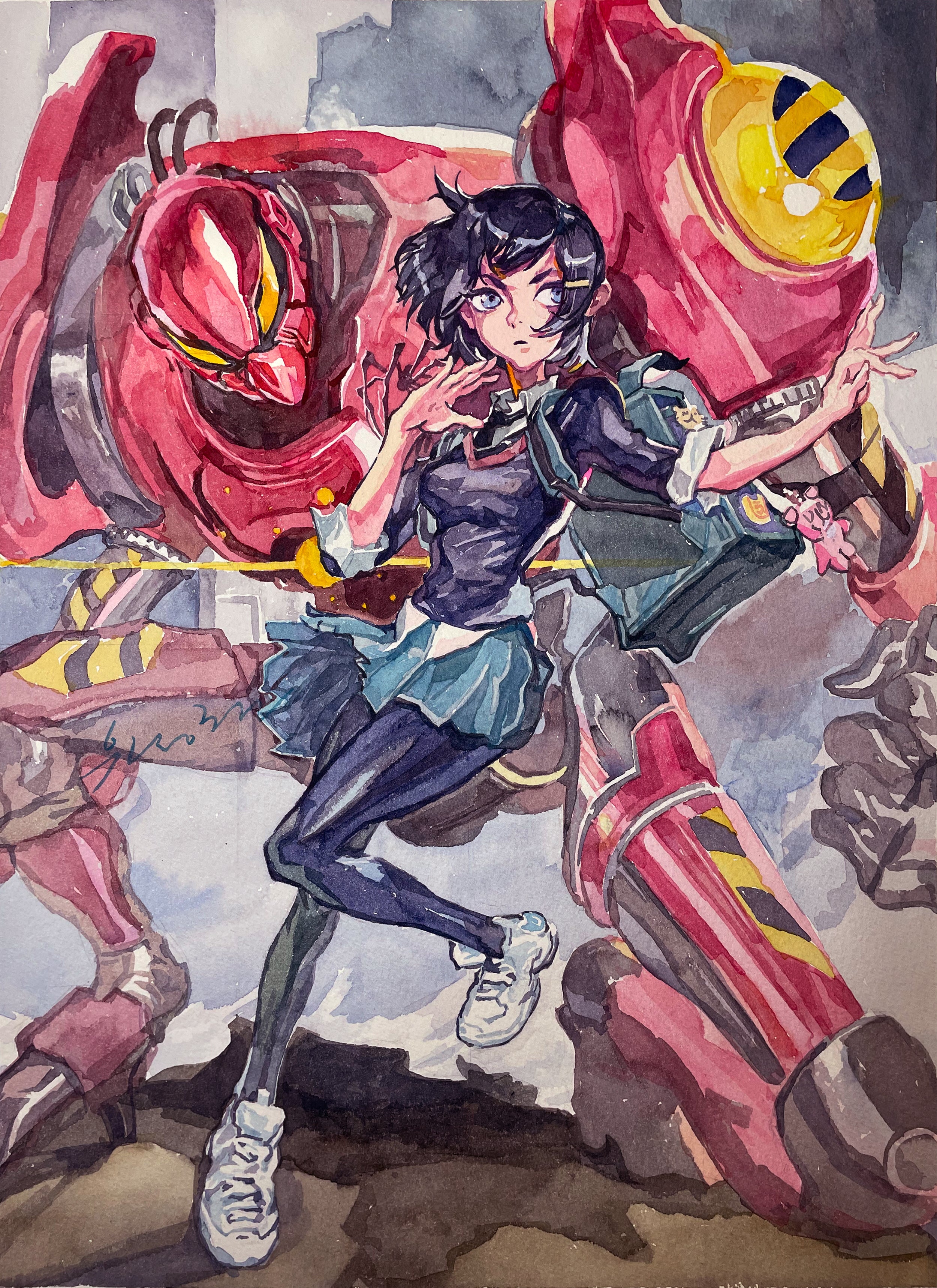 Sunghan Yune Original Art Peni Parker Marvel SNAP Art