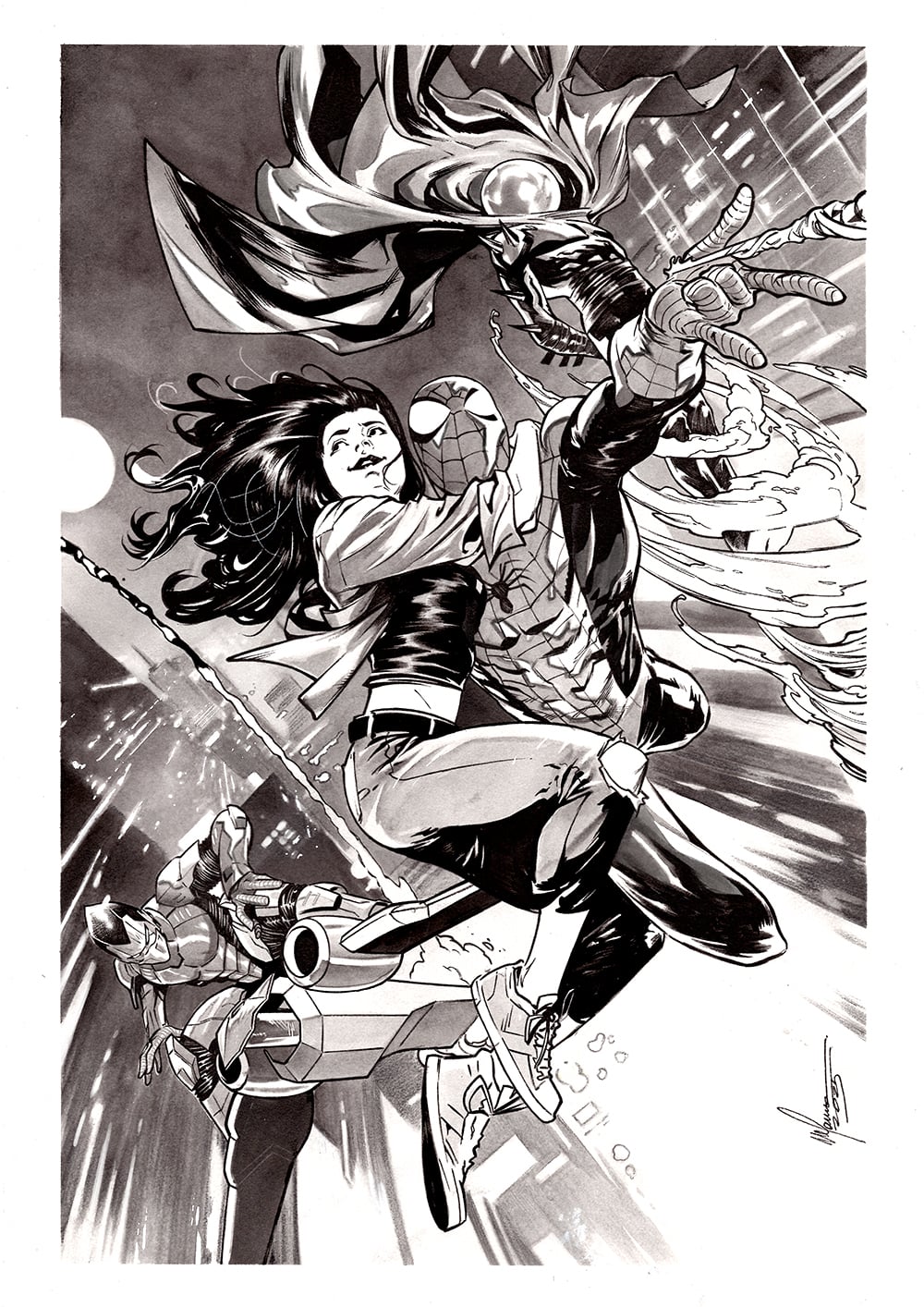 Francesco Manna Original Art Ultimate Spider-Man #21 Cover