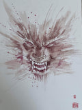 David Mack Original Art Werewolf by Night #2 Cover (Includes 3 Pieces- see images)
