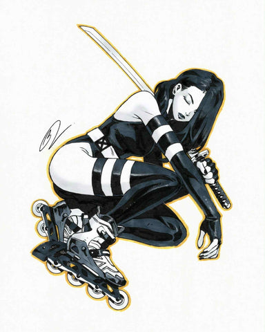 Anand Ramcheron Original Art Psylocke Illustration