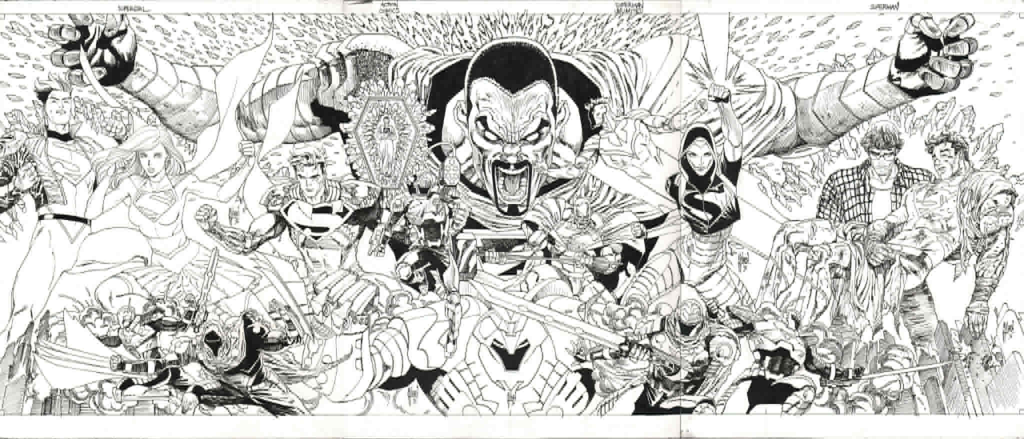 Guillem March Original Art KINGDOM OF ZOD 4 Connecting Covers