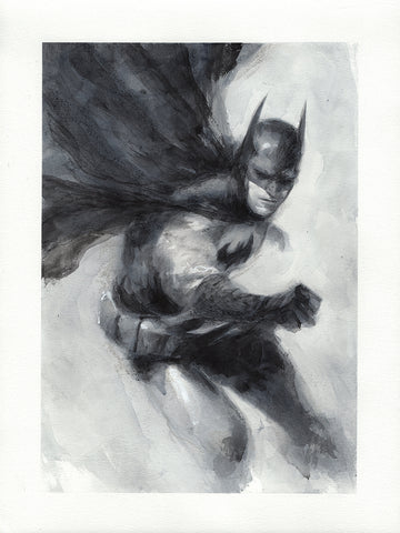 Viktor Farro Original Art Batman Mixed Media Study Illustration 2