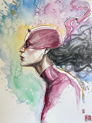 December 14 Advent Calendar David Mack Original Art Daredevil Elektra Illustration