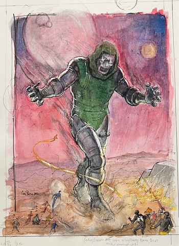 Casey Parsons Original Art Upper Deck Doctor Doom Used Prelim