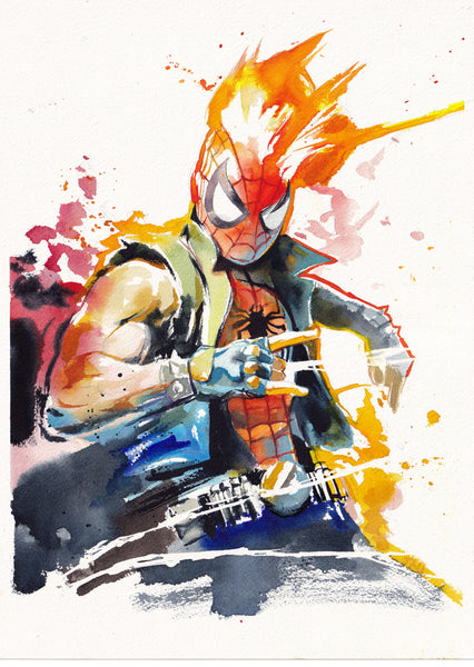 Ito Original Art Spider-Punk Illustration