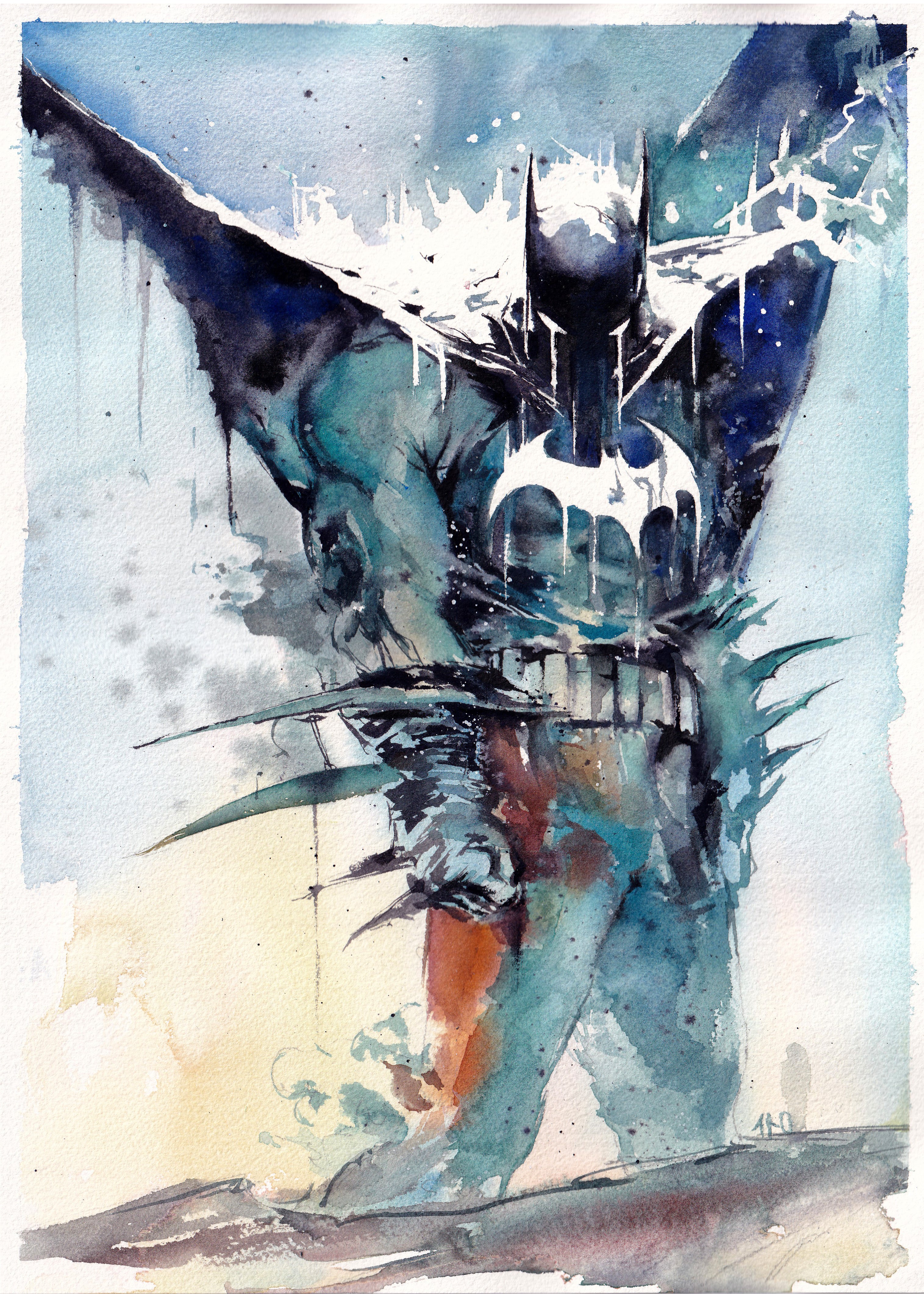 Ito Original Art Batman Illustration