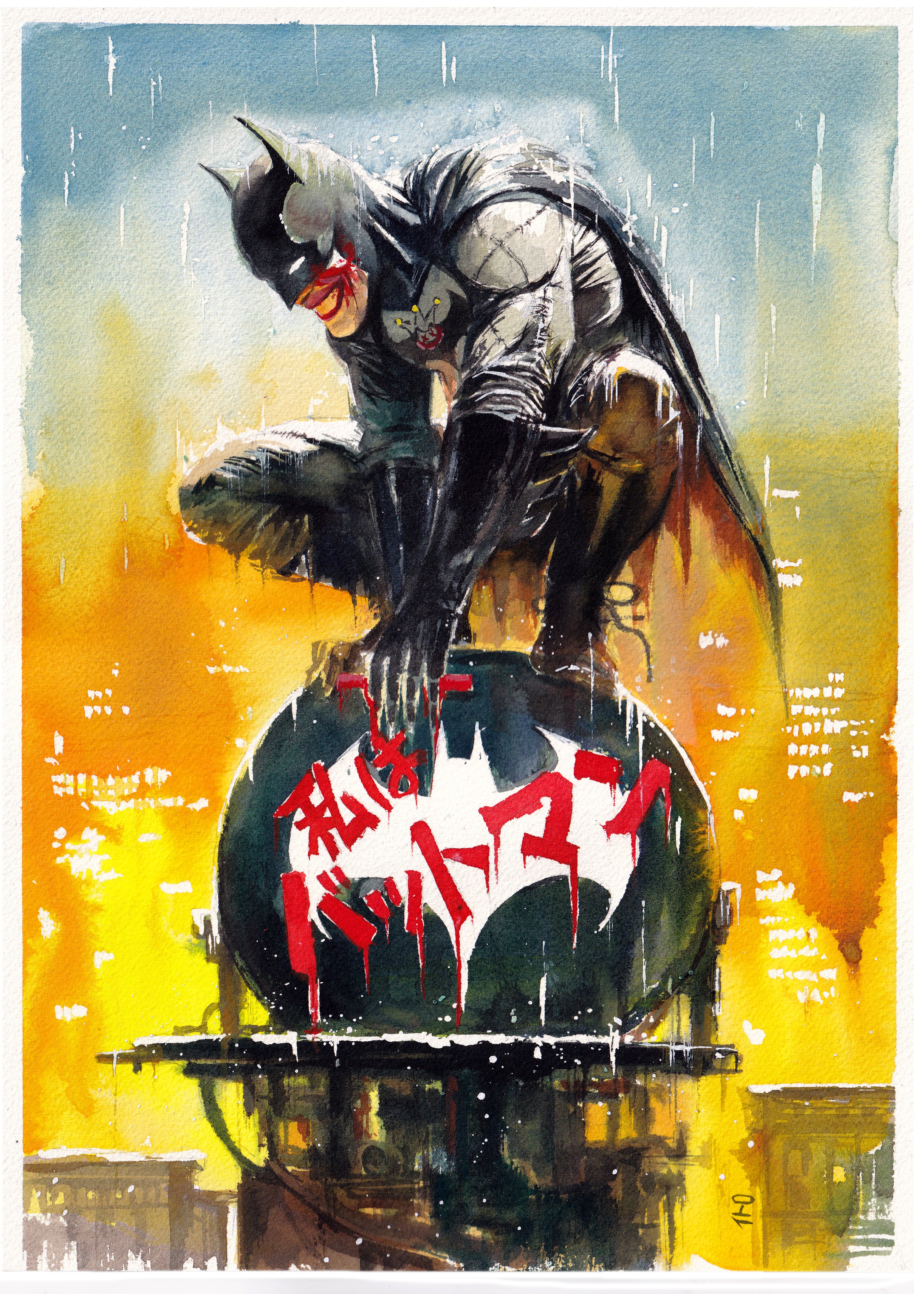 Ito Original Art BatJoker Illustration