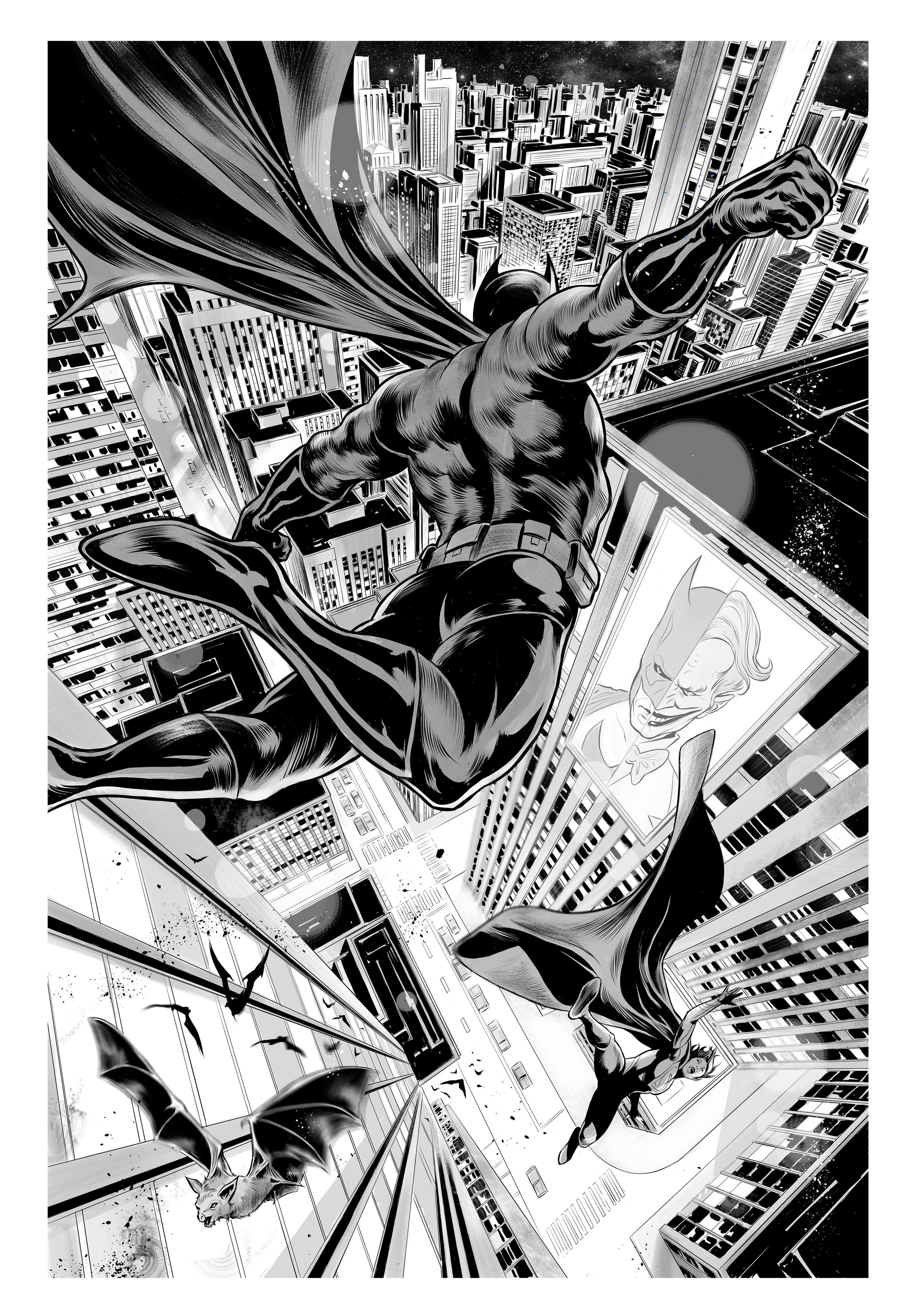 Gianluca Gugliotta Original Art Batman Illustration