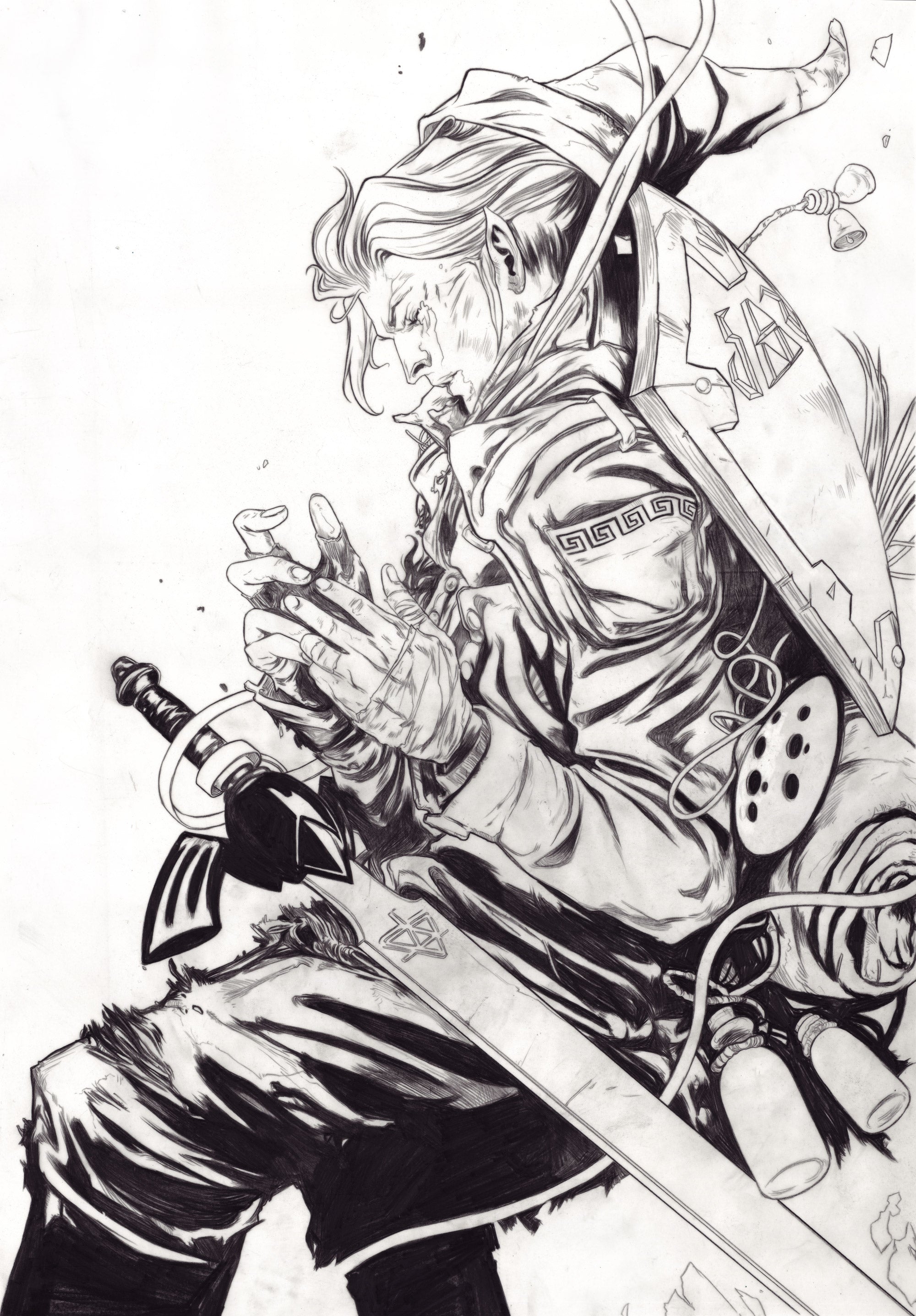 Nimit Malavia Original Art The Legend of Zelda: Link Poster Art