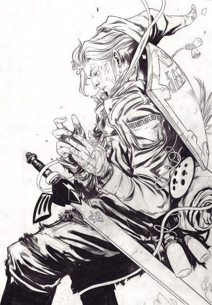 Nimit Malavia Original Art The Legend of Zelda: Link Poster Art
