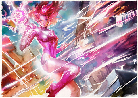Ito Original Art Overpower Atom Eve Invincible Published Card Art