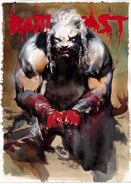 Ito Original Art Overpower Battle Beast Invincible Published Card Art