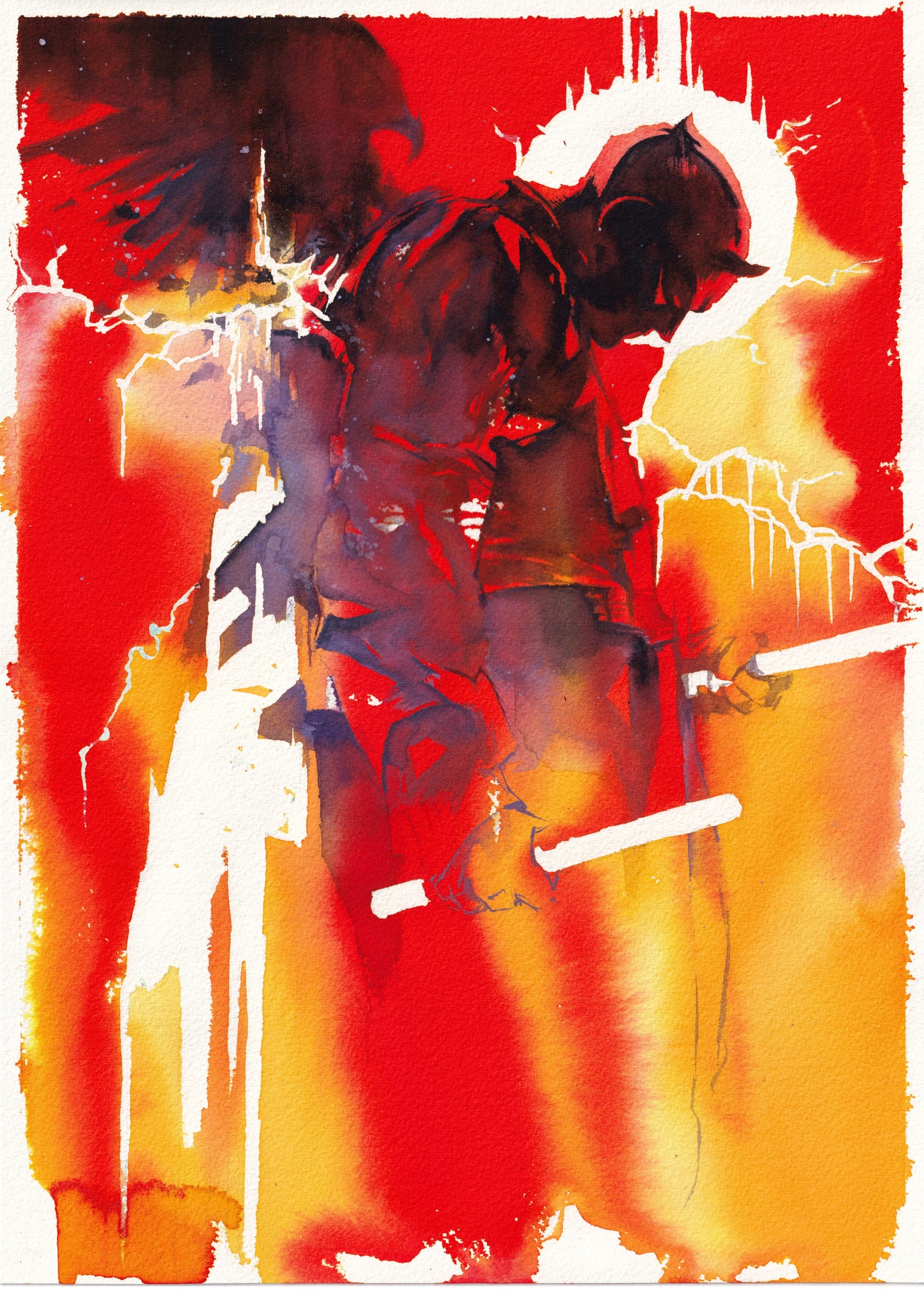 Ito Original Art Daredevil Illustration 3