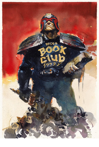 Ito Original Art Judge Dredd Book Club Illustration