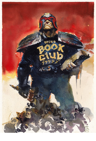 Ito Original Art Judge Dredd Book Club Illustration