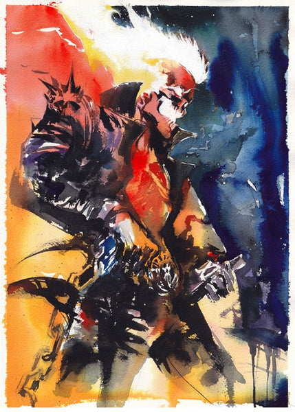 Ito Original Art Ghost Rider Illustration