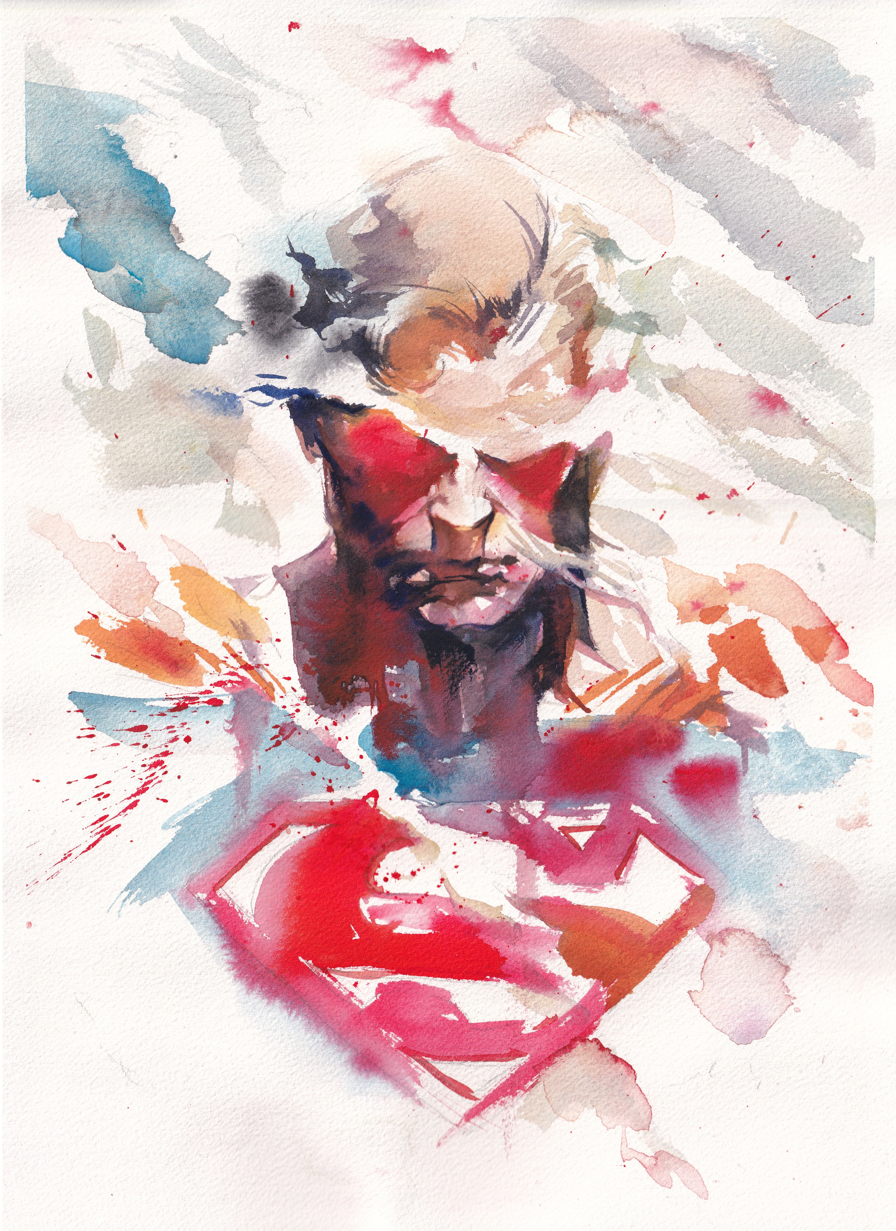 Ito Original Art Superman Illustration