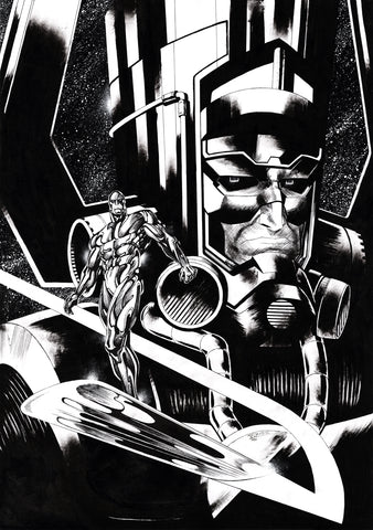 Claudiu Limbasan Original Art Galactus Silver Surfer Illustration