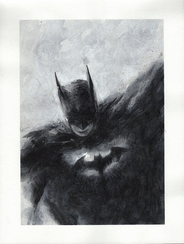 Viktor Farro Original Art Batman Mixed Media Study Illustration 3