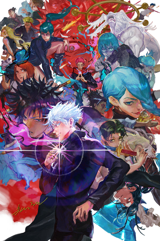 Sunghan Yune Jujustu Kaisen 12x18  Limited Edition Giclee Comic Art