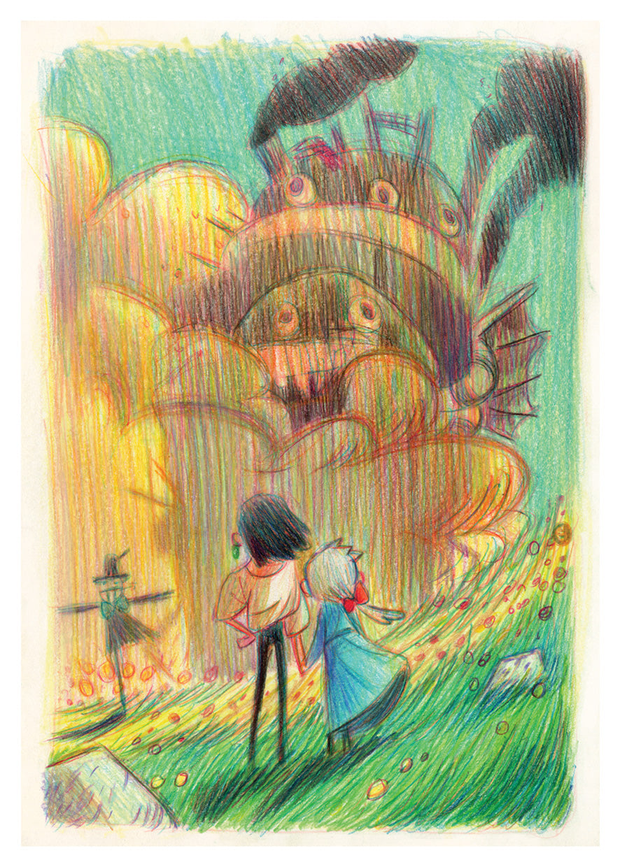 Eduardo Vieira Original Art Studio Ghibli Howl's Moving Castle Illustration