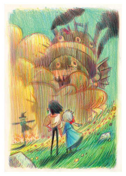 Eduardo Vieira Original Art Studio Ghibli Howl's Moving Castle Illustration