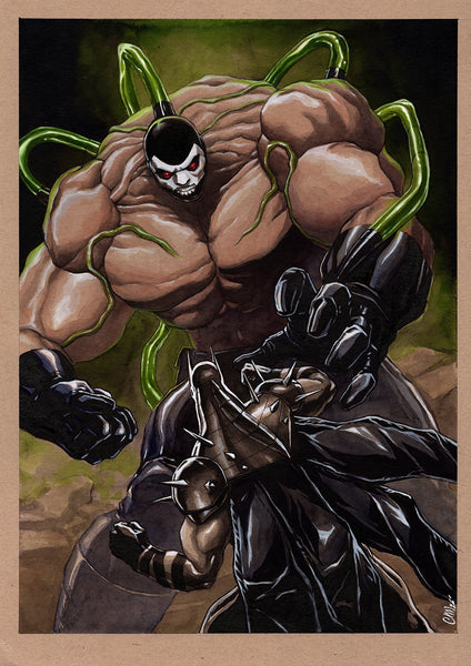 Guillaume Martinez Original Art Absolute Batman and Bane Illustration