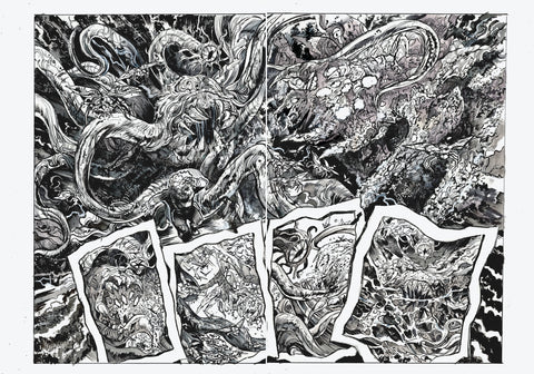 Vincenzo Riccardi Original Art Star Wars: Tales From The Death Star Pages 17-18 Double Page Spread