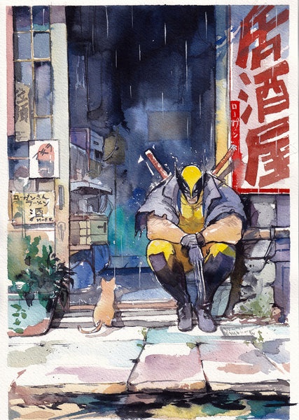 Ito Original Art Wolverine Izakaya Illustration