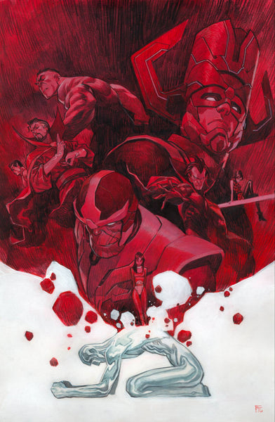 Dike Ruan Original Art Death of the Silver Surfer #4 Cover