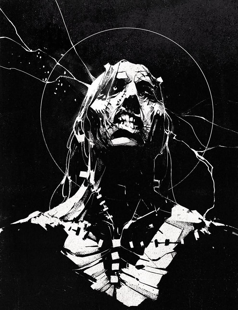 Nick Marinkovich Original Art Frankenstein Visions Cover